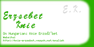 erzsebet knie business card